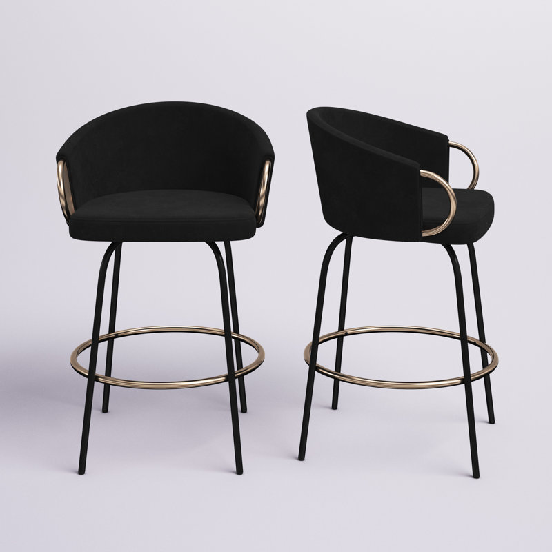 Etta Avenue™ Zora Swivel 26.25'' Counter Stool & Reviews Wayfair